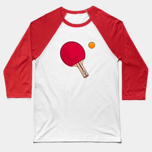 Ping Pong racket and ping pong ball Baseball T-Shirt by Yety